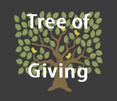 Stylized tree. Caption reads Tree of Giving