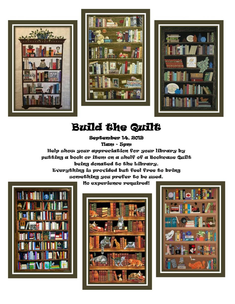 Information on our Build a Quilt project.  Call 845-3601 for more information.