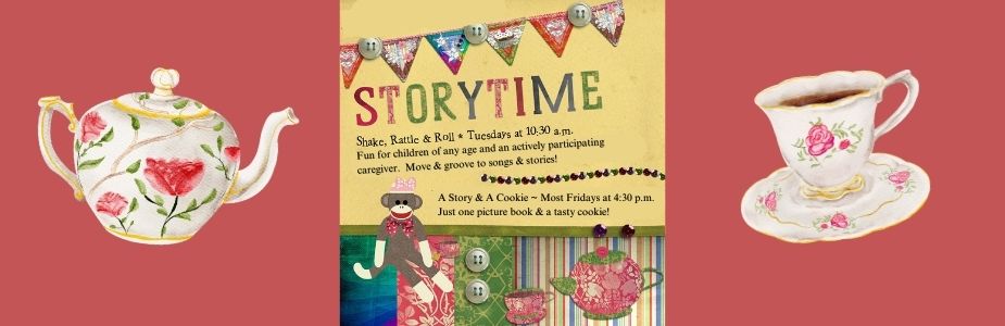 Storytime Information.  Call 937-845-3601 for more information.